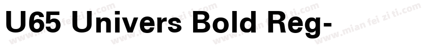 U65 Univers Bold Reg字体转换